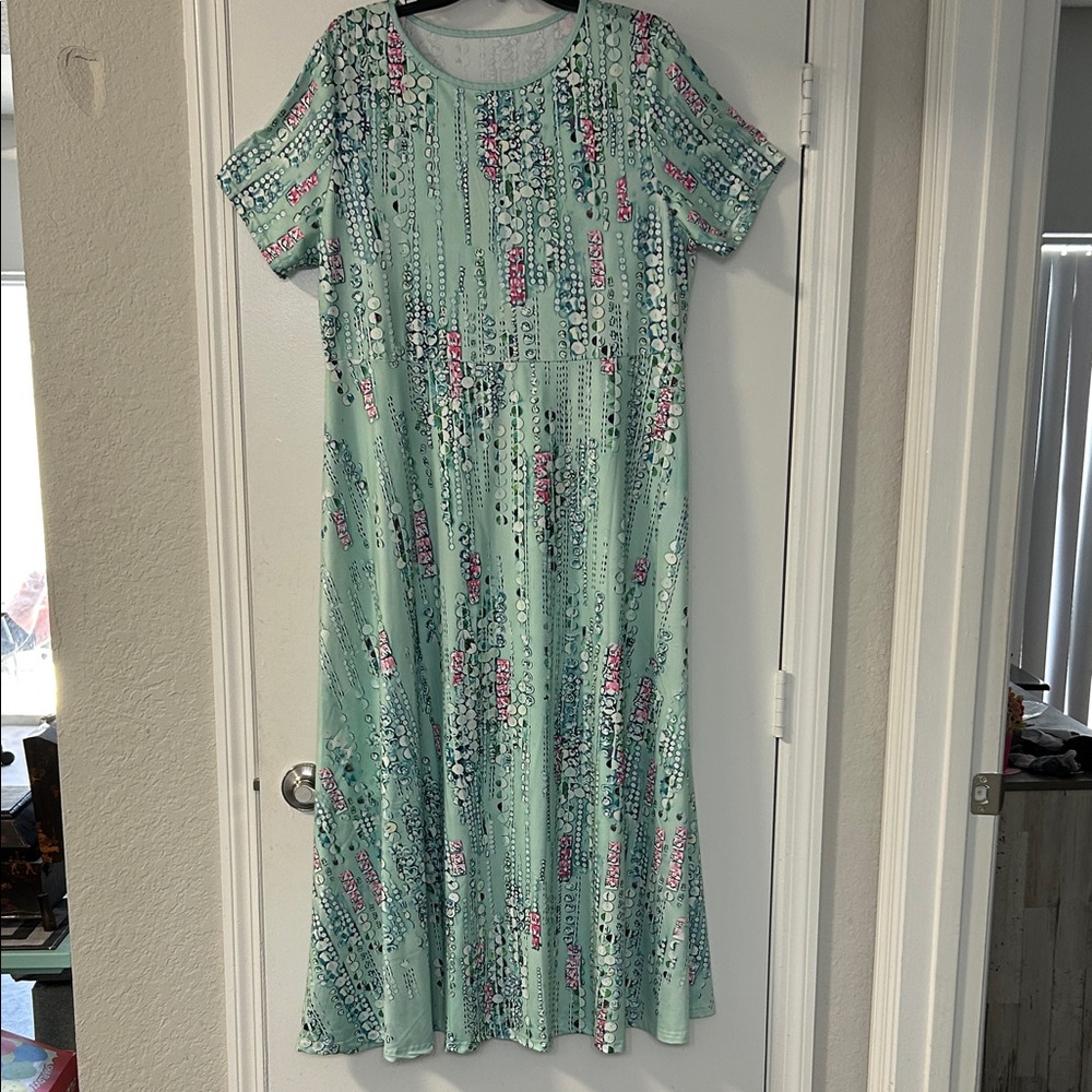 Floral Green Dress